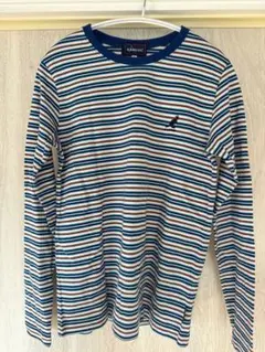 KANGOL 丸首　ストライプ 刺繍　長袖Tシャツ M 未使用に近い！