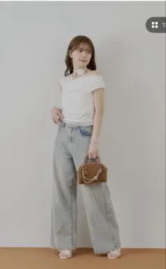 Chico ノースリーブトップス オフショルダー 薔薇のサムネイル