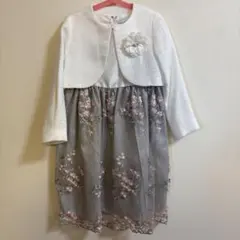 フォーマルドレスセット 130cm 花飾り付き