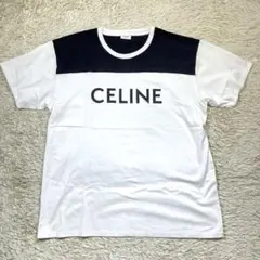極美品✨CELINE セリーヌ バイカラールーズフィット ロゴ Tシャツ XLのサムネイル
