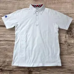美品 アディダス adidas メンズゴルフ M ホワイトポロシャツ G194#
