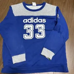 adidas 青 トレーナー