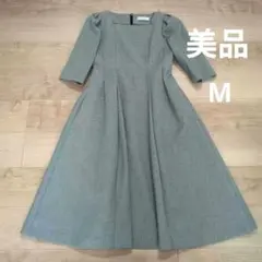 【美品】CELFORD トリプルクロスワンピース 千鳥柄 ホワイト ブラック