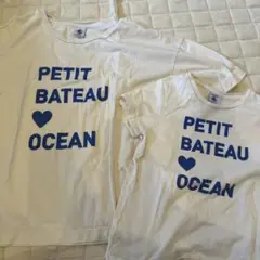 プチバトー オーシャン 青 Tシャツ ブルー ロゴ