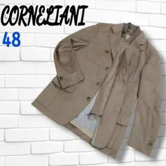 【美品】CORNELIANI ベージュ ジャケット L　リブファスナー　イタリアのサムネイル