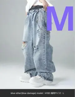 ADRER ヴィンテージメイクワイドテーパードデニム　M