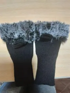 手袋ファー付き指無し更にお値下げ！！