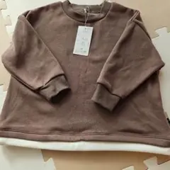 しまむら♡裏起毛ブラウントレーナー サイズ100cm♡新品、タグ付き