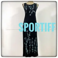 ① 黒×ブルー　SPORTIFF(スポーティフ)　ノースリーブワンピース