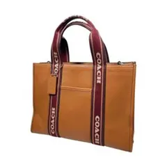 COACH コーチ スミストート レザー キャメル ペブルレザー A4収納可のサムネイル