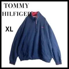 ♪TOMMYHILFIGERトミーヒルフィガーハーフジップスエットトレーナーXL