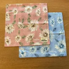 renoma 花柄ハンカチ 2枚セット
