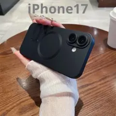 iPhone17スマホケース　MagSafeマグセーフ　レンズ保護　ブラック