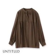 UNTITLED ブラウンリボン付き長袖シャツ　定価14,300円
