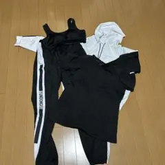 ジャージ上下セット XLサイズ ブラック・ホワイト