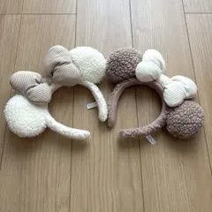 ミニーマウス　モコモコカチューシャ　2つセット