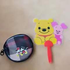 ディズニー プーさん うちわ ミッキー＆ミニー　コインケース　セット