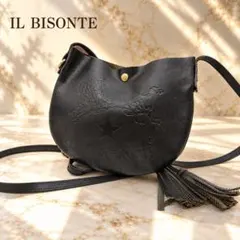 IL BISONTE イルビゾンテ ショルダーバッグ ブラック ハーフムーン