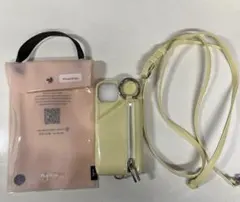 ajew iPhone14/16e ケース ショルダー　イエロー