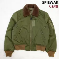 SPIEWAK フライトジャケット ma-1 セージグリーン 襟レザー 42 - メルカリ