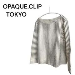 【美品】OPAQUE.CLIP オペークドットクリップ ブラウスストライプシャツ