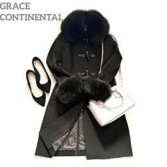 美品✨グレースコンチネンタル　コート　ダッフル　フォックスファー　　カシミヤ混