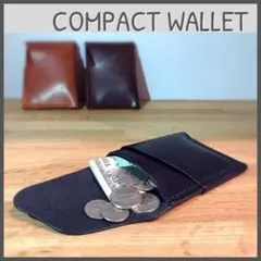レザーウォレット COMPACT WALLET BLACK