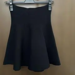 ZARA 니트 플레어 스커트 미니 스커트 S 사이즈 블랙