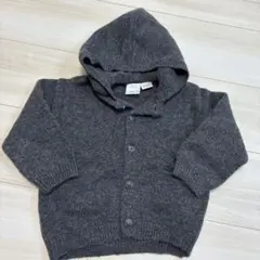 ZARA 新品　フード付きカーディガン 18-24 Months グレー　春