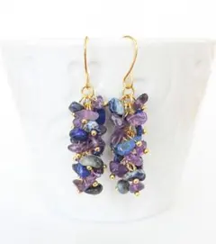 1点物☆【ピアス】クリアドロップ シンプルデザイン パープル - メルカリ