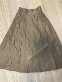 お値下げ！レザースカート　フェイクレザー　ブラウン