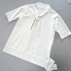 Mila Owen 2wayリボンタイVネックニットプルオーバー　2025購入