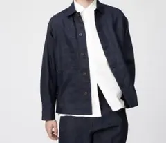 UNIQLO:C 26SS プレミアムリネンシャツジャケット M ネイビー UNIQLO:C｜プレミアムリネンシャツジャケット M ネイビー - メルカリ