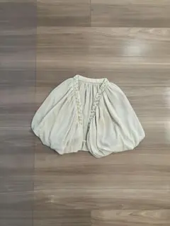 STRAWBERRY-FIELDS クリーム色シフォンバルーンカーディガン