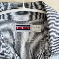 【美品】USA 80s BIG MAC ストライプ ヒッコリー　長袖シャツ L