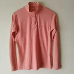 モンベル レディース クリックカラーTシャツ ハーフボタン サーモンピンク