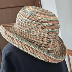 希少色✨ヘレンカミンスキー ラフィア バケットハット ブルー