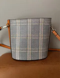 dazzlin チェック柄バケツバッグ