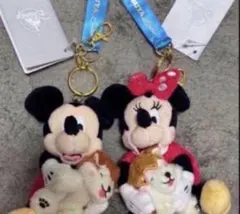 Disney Store SHIBUYAミッキー ミニー ぬいぐるみキーホルダー