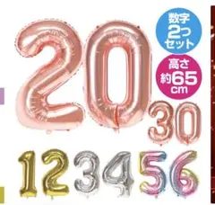 22 数字バルーン 誕生日 記念日