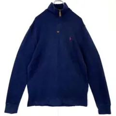 Ralph Lauren ラルフローレン ハーフジップニット ワンポイント刺繍