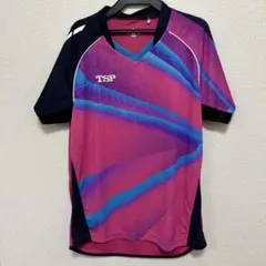 TSP 卓球ウェア Mサイズ ピンク/ネイビー