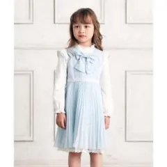 新品￥8789組曲anyFAMフォーマルセレモニーシフォンワンピース120cm青