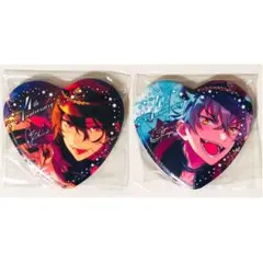 新品★あんスタ★UNDEAD【朔間零＆大神晃牙】ハート型ビッグ缶バッジ★セット