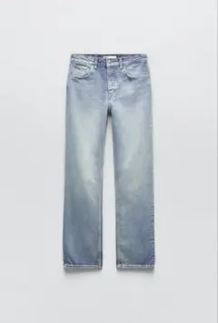 ZARA デニムパンツ STRAIGHT MID-RISE 34inchのサムネイル