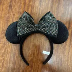 ミニーマウス カチューシャ 黒　ディズニーランド・シー