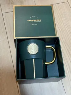 値下新品未使用⭐︎中国限定【日本未発売】スターバックス　マグカップグリーンゴールド