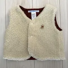 美品　familiar ファミリア ボアベスト　80 リバーシブル