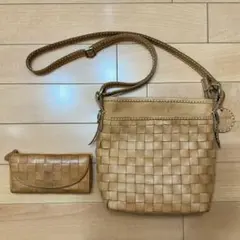 ズッケロフィラート　斜めがけショルダーバック&メッシュレザー2way長財布