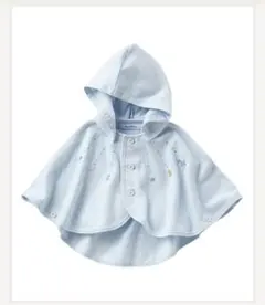 ○ファミリア　ブルー　ケープ　60-90 UVカット　3ヶ月〜２歳頃